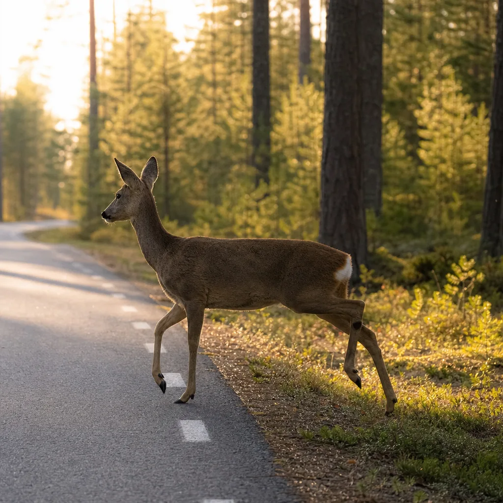 Illustration för djurkollision i halvförsäkring